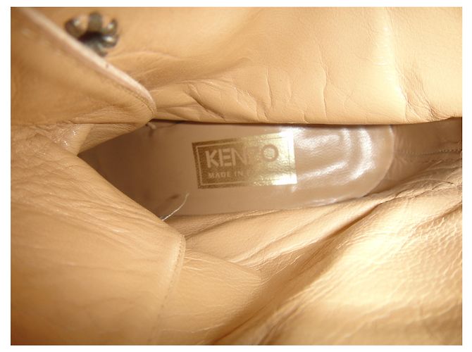 stivaletti vintage Kenzo p 37,5 Bianco sporco Marrone chiaro - vista 2