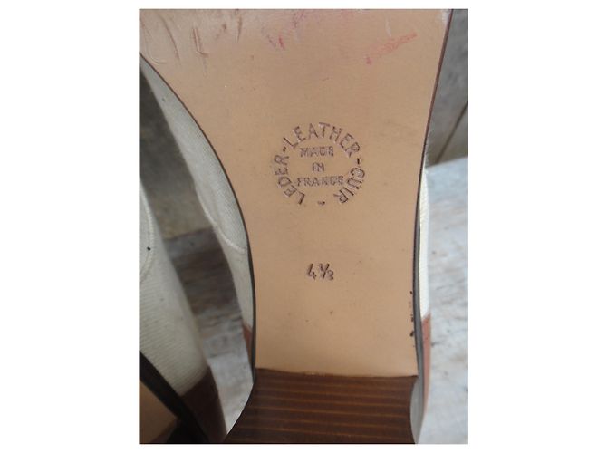 stivaletti vintage Kenzo p 37,5 Bianco sporco Marrone chiaro - vista 7