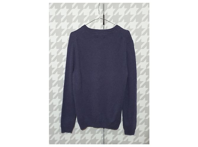 Autre Marque John W. Nordstrom Kaschmirpullover mit V-Ausschnitt Lila - Ansicht 3