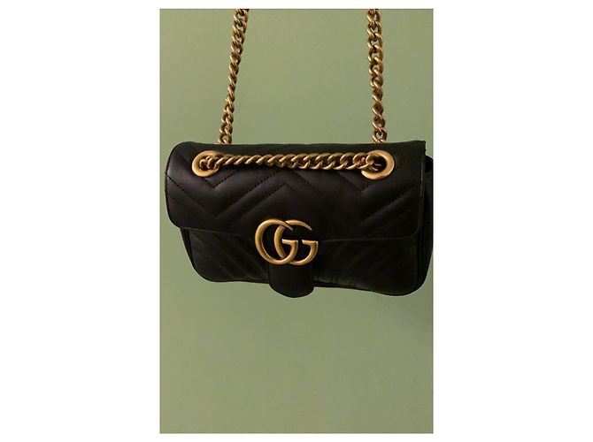 Gucci marmont mini negro - vista 3