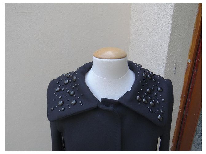 Abrigo oversize negro Alberta Ferretti de lana y cachemira - vista 3