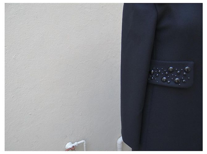 Abrigo oversize negro Alberta Ferretti de lana y cachemira - vista 4