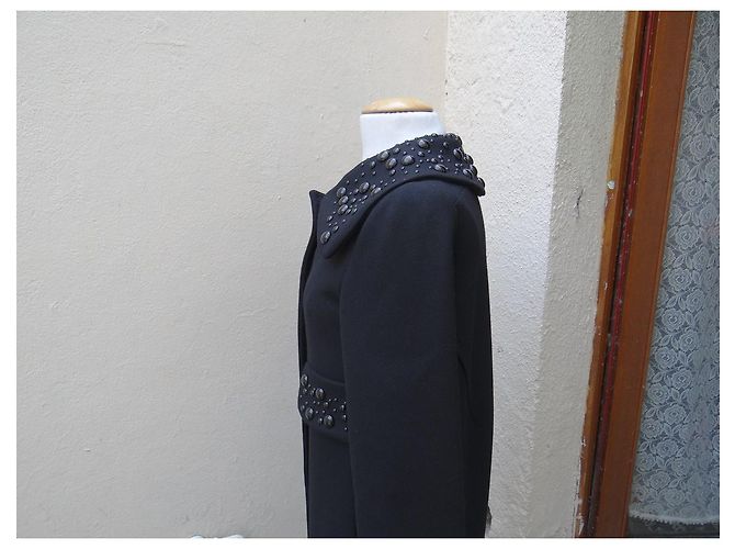 Abrigo oversize negro Alberta Ferretti de lana y cachemira - vista 6