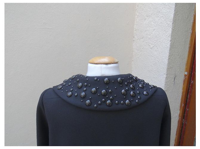 Abrigo oversize negro Alberta Ferretti de lana y cachemira - vista 8
