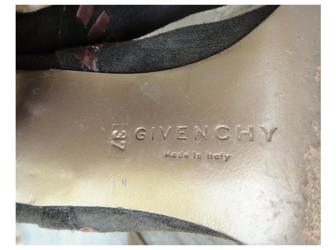 Botas Givenchy Marrón Oscuro Ante 37 - vista 8