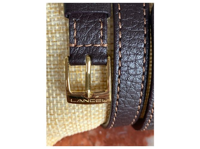 Bracciale Lancel in pelle marrone cioccolato - vista 3
