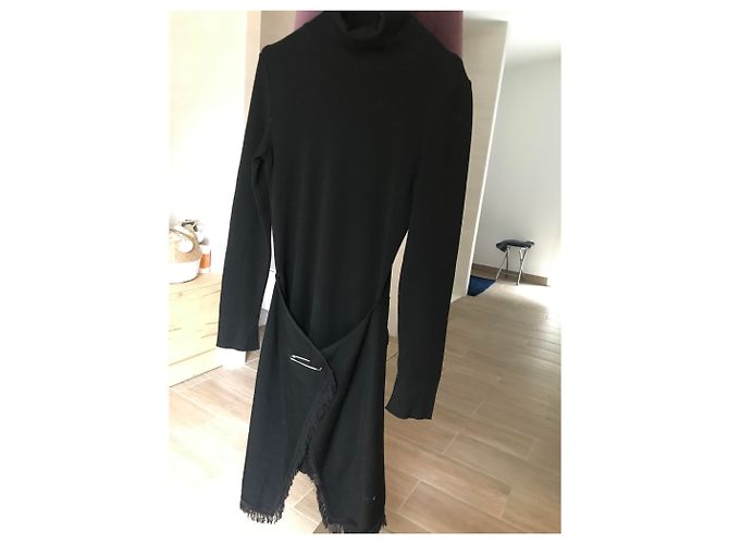 Autre Marque Sehr schönes Qualitätswollkleid Schwarz - Ansicht 2