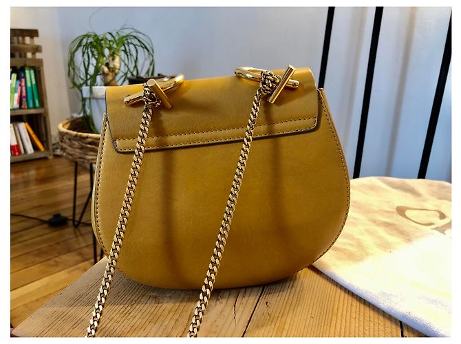 Drew Borsa Chloé in pelle color caramello - vista 2
