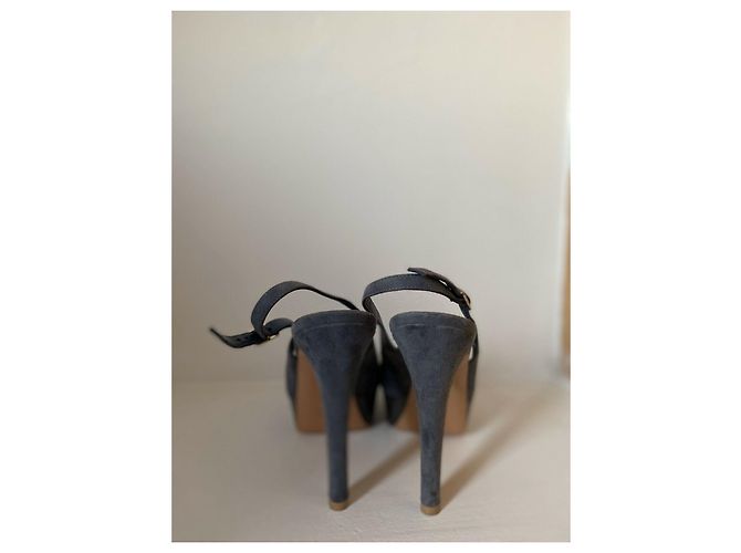 Decolleté slingback Gianvito Rossi Grigio - vista 11