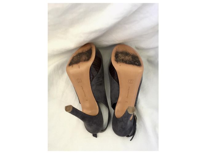 Decolleté slingback Gianvito Rossi Grigio - vista 5