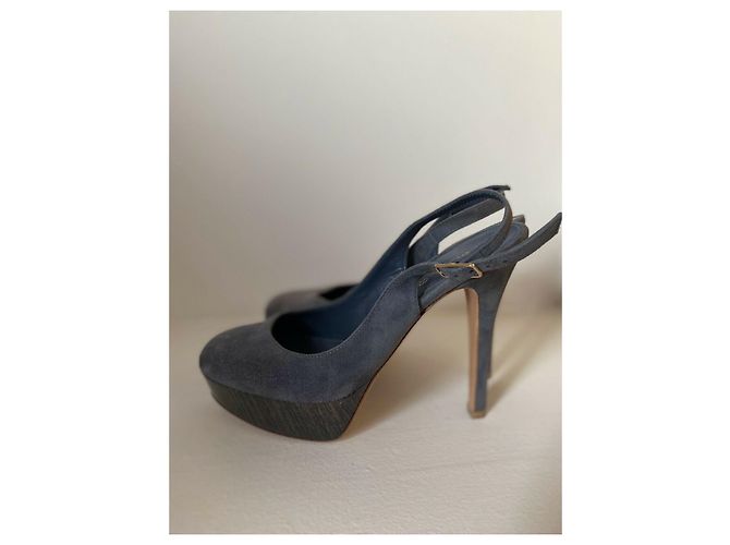 Decolleté slingback Gianvito Rossi Grigio - vista 8