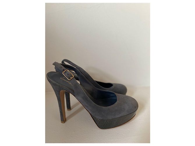 Decolleté slingback Gianvito Rossi Grigio - vista 9