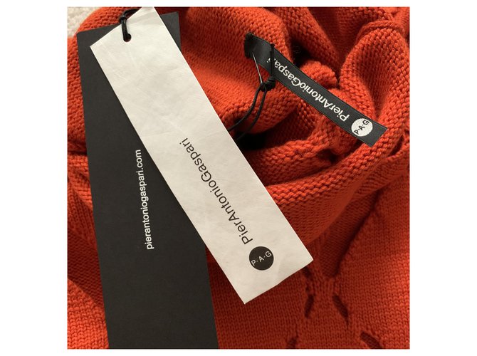 Pier Antonio Gaspari Übergroßer Wollpullover Orange - Ansicht 4
