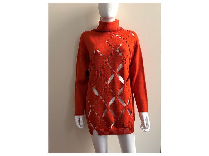 Pier Antonio Gaspari Übergroßer Wollpullover Orange - Ansicht 7