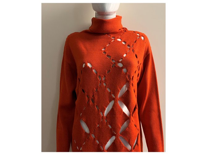 Pier Antonio Gaspari Übergroßer Wollpullover Orange - Ansicht 8