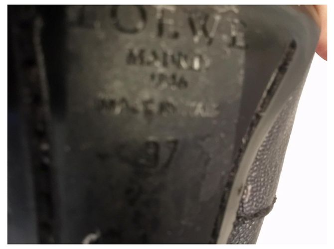 Botines Loewe Pewter con cordones Negro Metálico Gris antracita - vista 4
