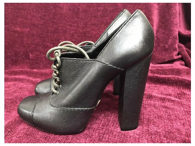 Botines Loewe Pewter con cordones Negro Metálico Gris antracita - vista 5