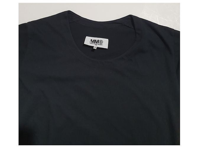 Mm6 Schwarzes Gestreiftes Kleid mit Transparenten Details Größe M - Ansicht 4