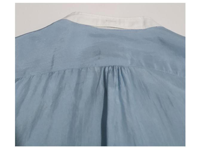 Camicia Rugby Ralph Lauren in seta blu - vista 4
