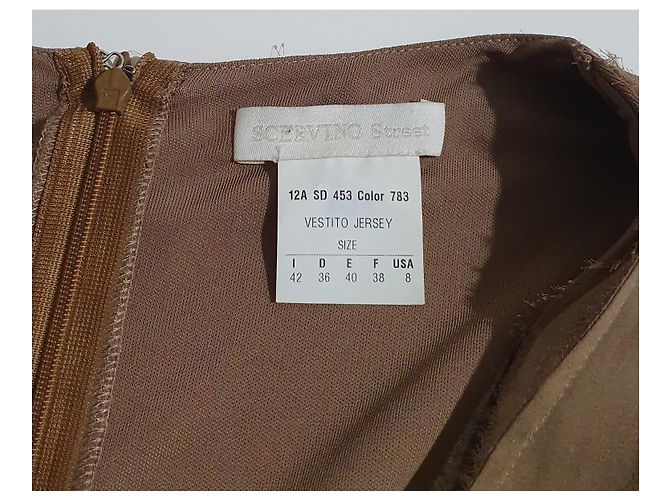 Abito Street Ermanno Scervino marrone seta e viscosa - vista 7