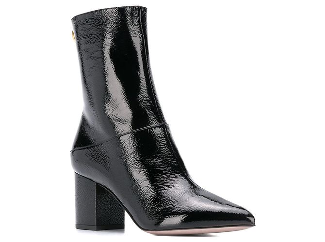 Valentino botas negras de charol Ringstud - vista 2
