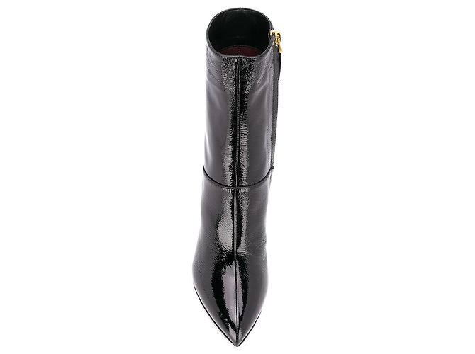 Valentino botas negras de charol Ringstud - vista 4
