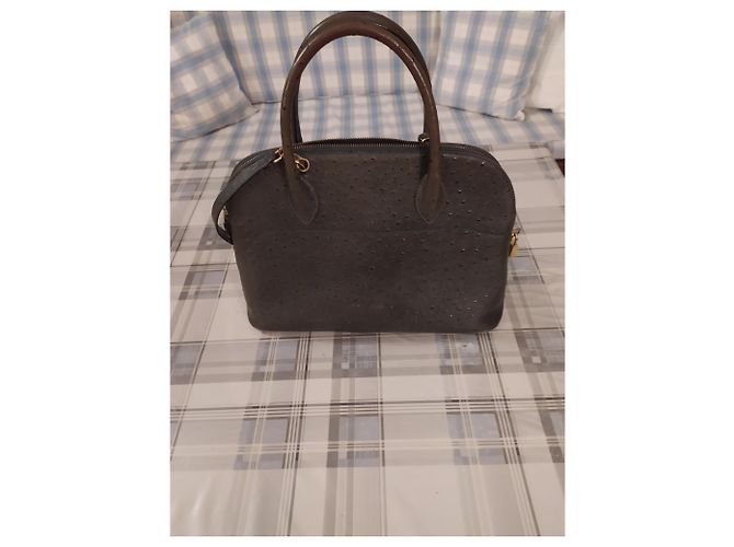 Borsa a mano Hermès Bolide in Pelle Verde Scuro - vista 5