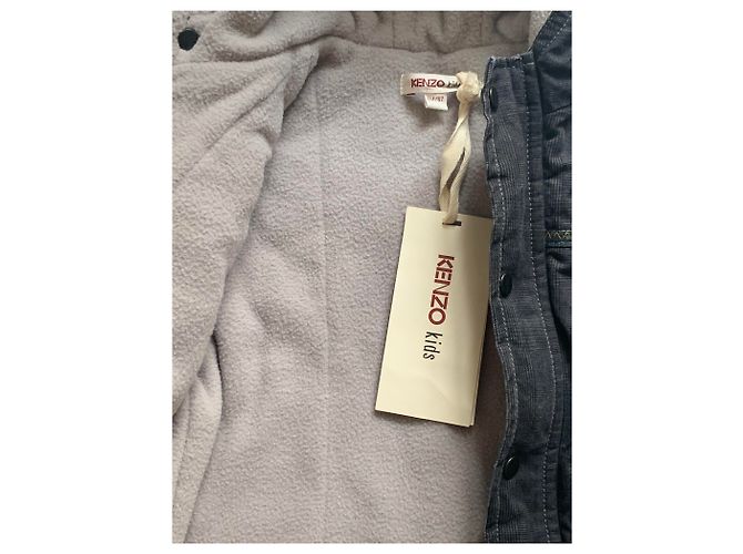 Kenzo Parka Prince de Galles Gris anthracite - vue 2