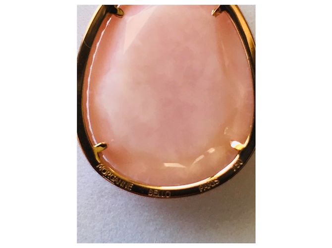 Boucles d'oreilles Morganne Bello Dolce Vita Or Rose et Opale Rose - vue 5
