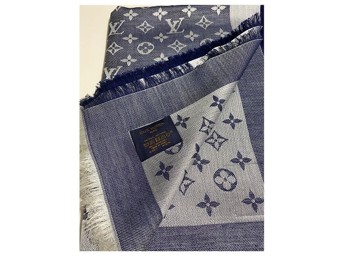 Xale jeans Louis Vuitton Monogram Azul - vista 2