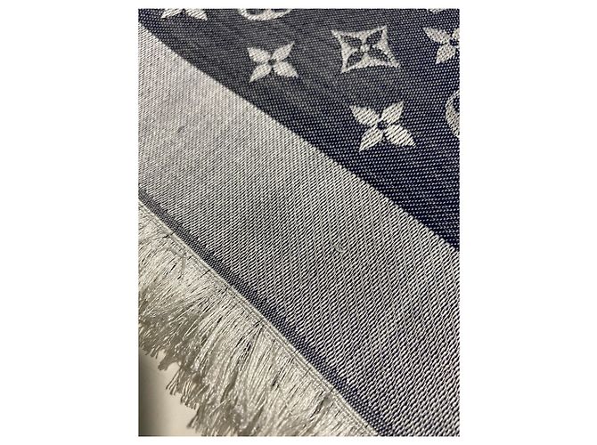 Xale jeans Louis Vuitton Monogram Azul - vista 3