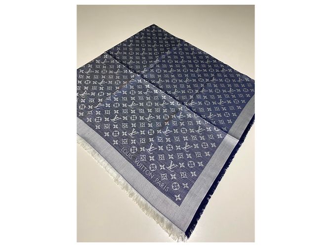 Xale jeans Louis Vuitton Monogram Azul - vista 4