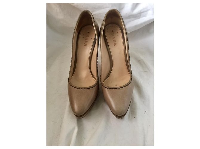 Prada pilzfarbene Plateau-Pumps Braun Beige - Ansicht 2
