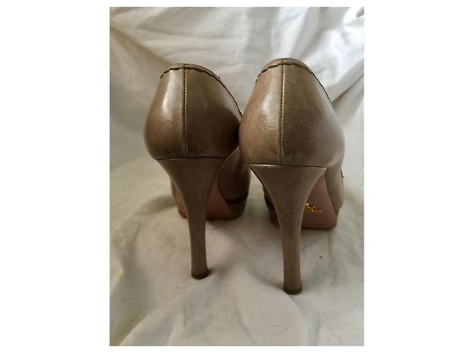Prada pilzfarbene Plateau-Pumps Braun Beige - Ansicht 4