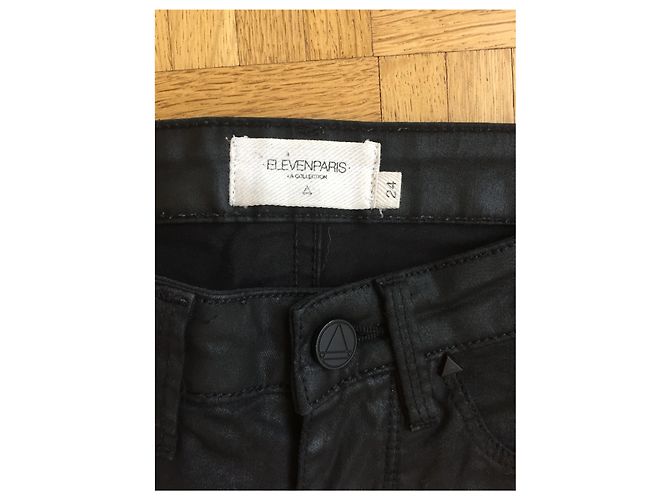 Eleven Paris Elf Pariser Slim Jeans Schwarz - Ansicht 2