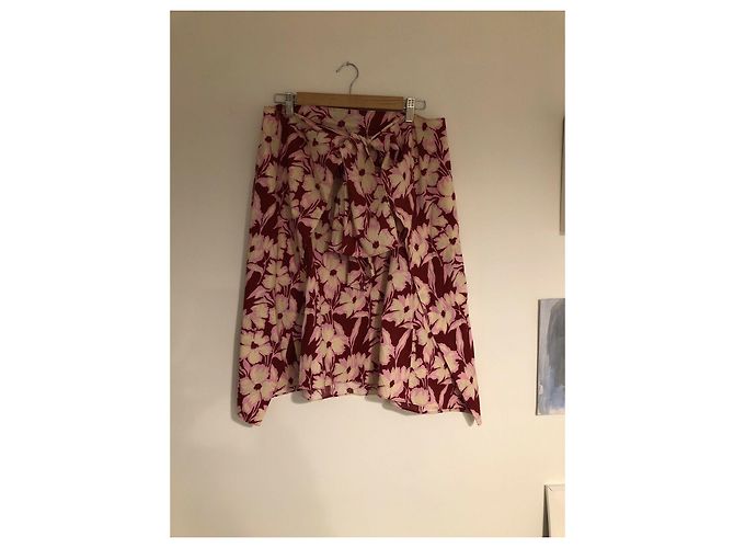 Joseph Clive Rock mit Baumwollpopeline und Blumenmuster. Pink Rot Roh - Ansicht 2