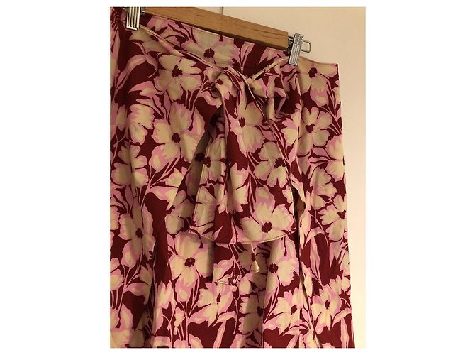 Joseph Clive Rock mit Baumwollpopeline und Blumenmuster. Pink Rot Roh - Ansicht 6