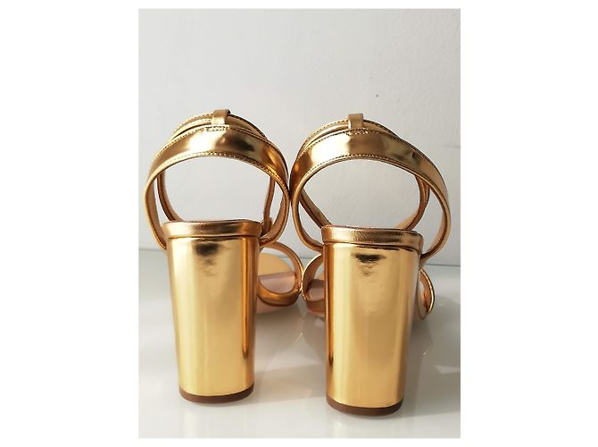 Sandali Sandro in pelle metallizzata oro D'oro - vista 12