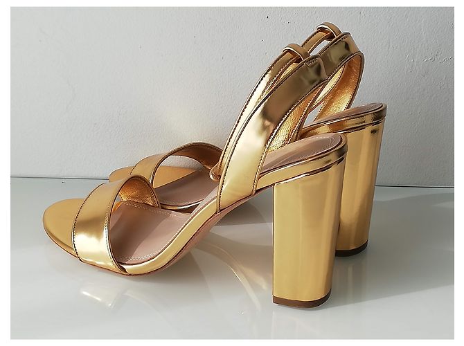 Sandali Sandro in pelle metallizzata oro D'oro - vista 14
