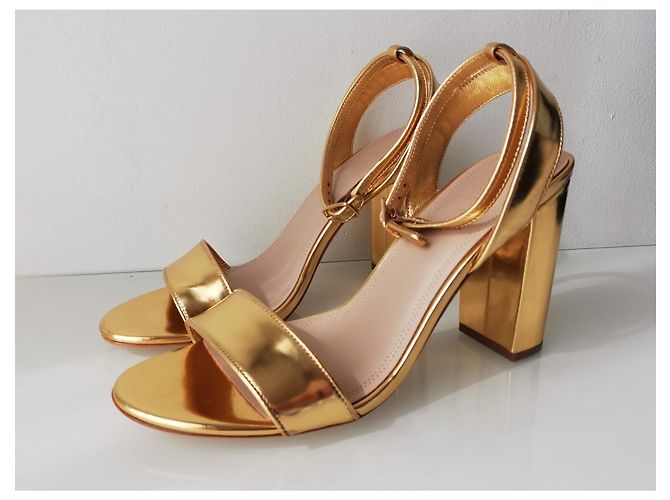 Sandali Sandro in pelle metallizzata oro D'oro - vista 5