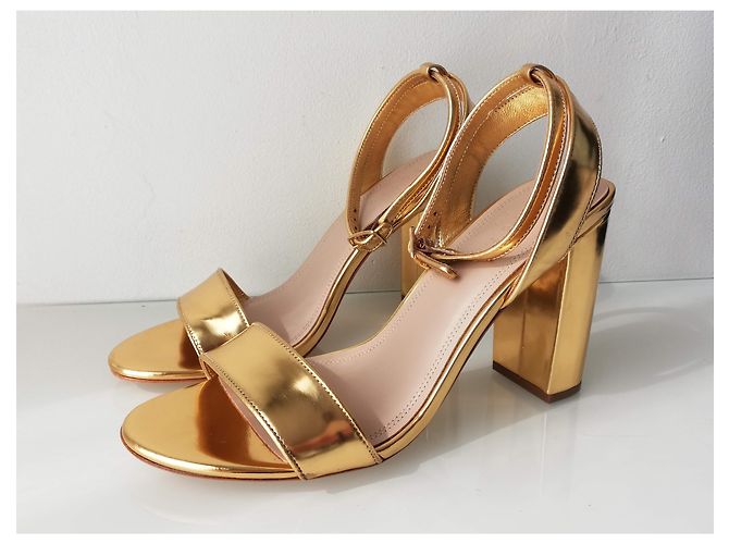 Sandali Sandro in pelle metallizzata oro D'oro - vista 6