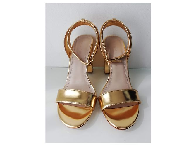 Sandali Sandro in pelle metallizzata oro D'oro - vista 8