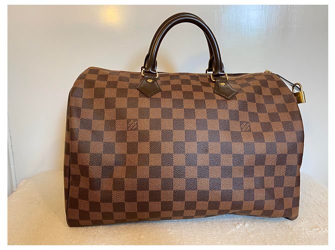 Louis Vuitton Speedy 35 damier ebene Marrone - vista 2
