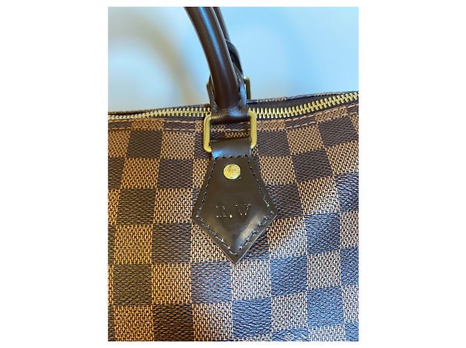 Louis Vuitton Speedy 35 damier ebene Marrone - vista 3
