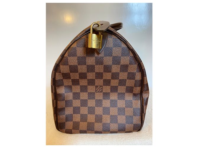 Louis Vuitton Speedy 35 damier ebene Marrone - vista 4
