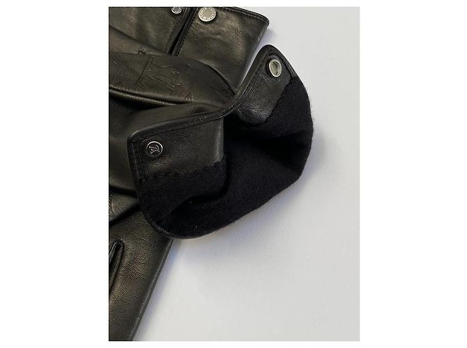 Louis Vuitton Monogram Shadow Klassische Handschuhgröße 9.5 Schwarz - Ansicht 13