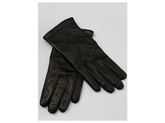 Louis Vuitton Monogram Shadow Klassische Handschuhgröße 9.5 Schwarz - Ansicht 14