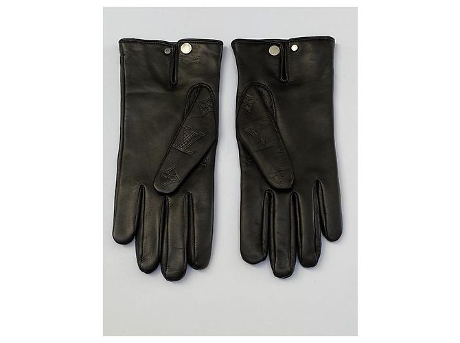 Louis Vuitton Monogram Shadow Klassische Handschuhgröße 9.5 Schwarz - Ansicht 2