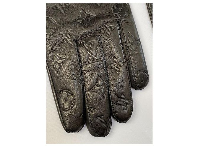 Louis Vuitton Monogram Shadow Klassische Handschuhgröße 9.5 Schwarz - Ansicht 4