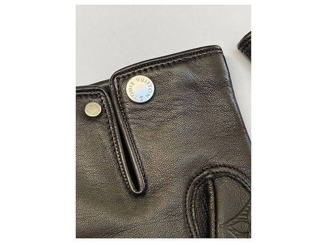 Louis Vuitton Monogram Shadow Klassische Handschuhgröße 9.5 Schwarz - Ansicht 5